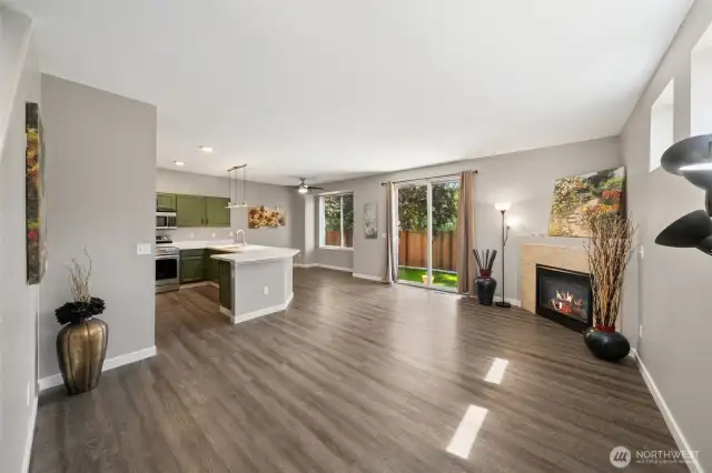 Plenty of room to entertain and privacy out the back patio door.