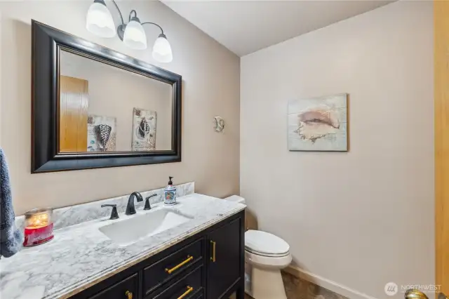Main level powder room.