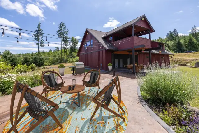 BBQ, anyone? Whether you're hosting family and friends or simply unwinding in your own private retreat, this outdoor space offers endless opportunities for relaxation and entertaining. There is outdoor power for a hot tub to the right of the bbq.