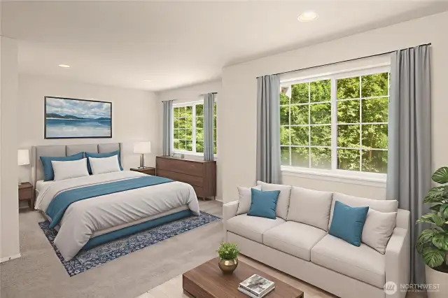 Bonus Room showing as a 4th Bedroom with sitting suite