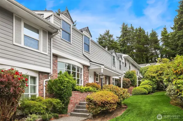 Beautiful landscaping and a quiet setting welcomes you home!
