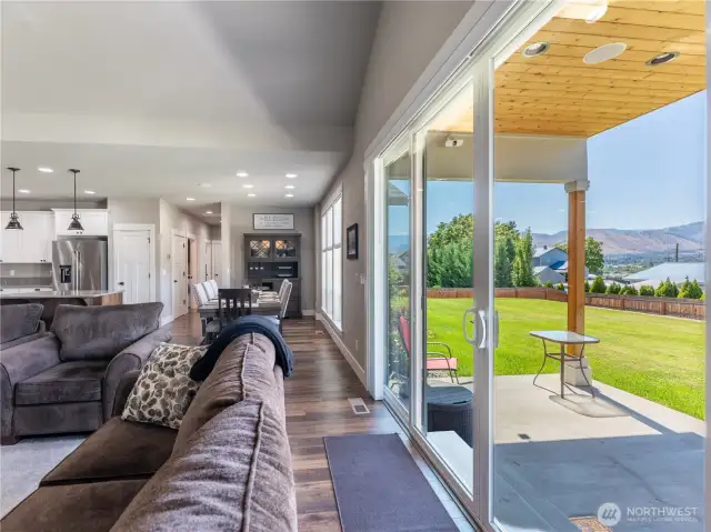 Great Room has double slider to covered patio