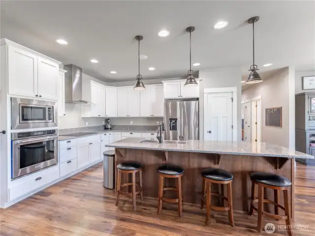 Extensive Kitchen cabinetry and oversized island