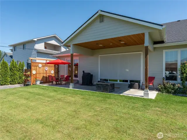 Covered patio area