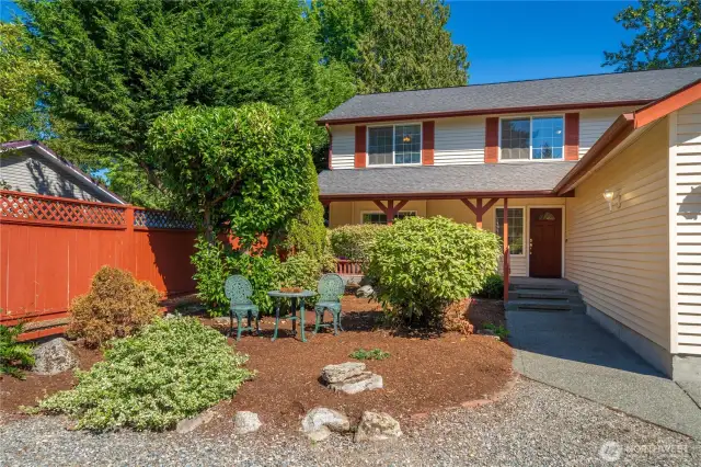 Main entry with private porch