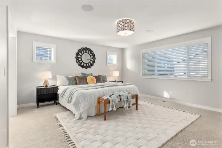 Spacious primary bedroom.