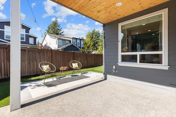 Back patio.