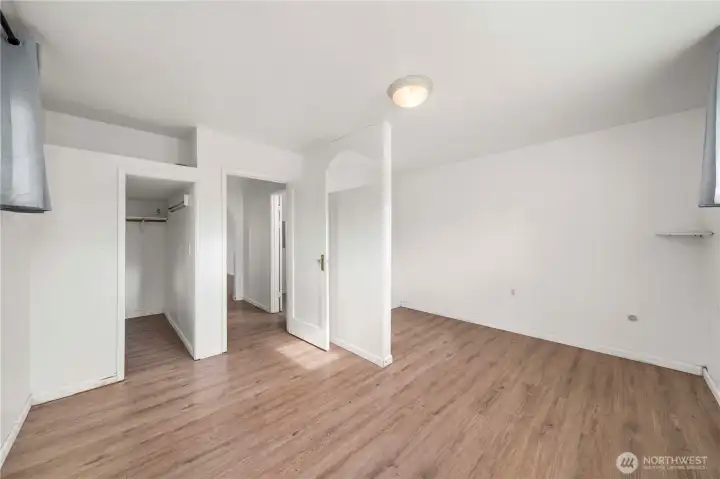 There is also storage up above the closet and a cute separation of space