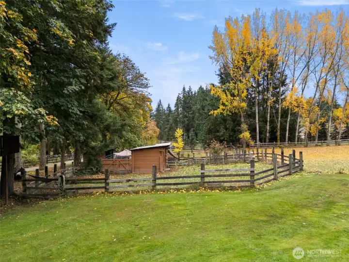 Deck overlooking the pasture out front, deck also features accessibility ramp from the property