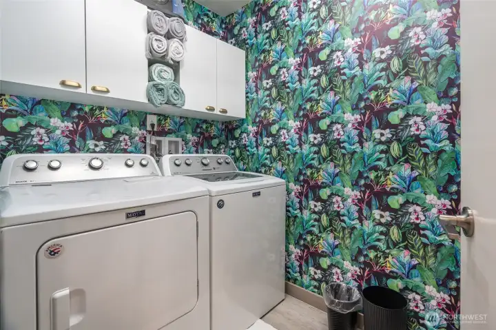 Even the laundry room is loaded with style and storage!