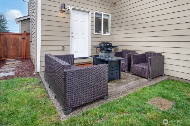 Great size patio for entertaining/grilling and more!