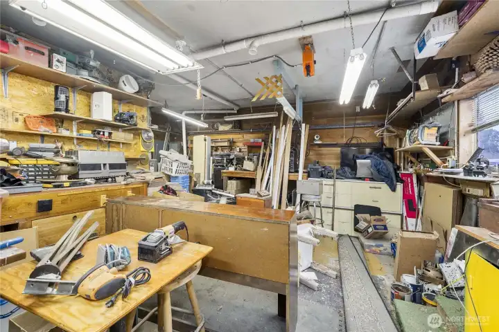 This converted garage to a useful shop with 435 sf