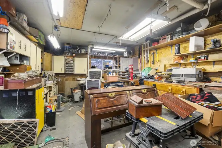 This converted garage to a useful shop with 435 sf.