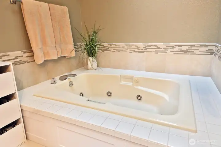 jacuzzi in primary bath
