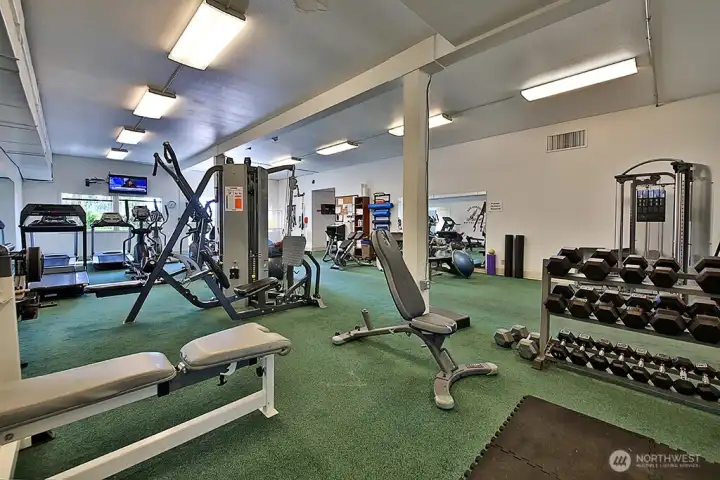 fitness center, another amenity with upgrade to membership