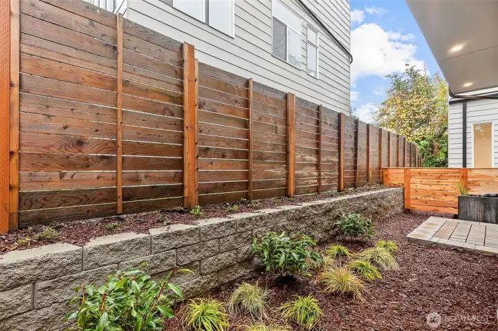 fully fenced yard space for your enjoyment