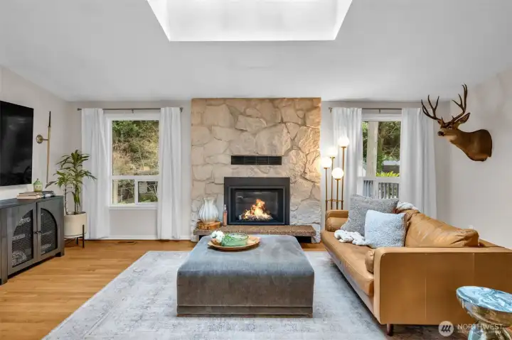 A NEW gas fireplace was installed, offering both ease & comfort.