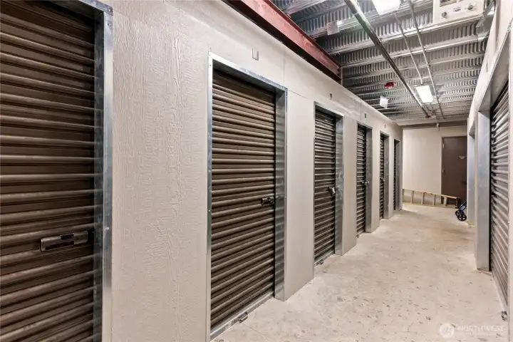 Storage unit in garage makes it convenient to store items you don't use everyday.