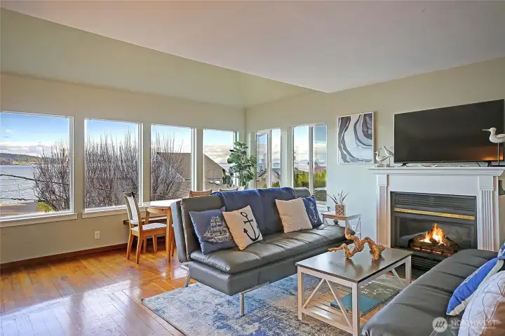 Rich Hardwoods, Propane Fireplace, and Open View Windows for Tons of Natural Light~