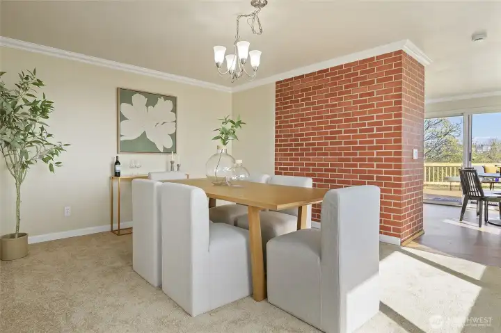 Dining room with a view