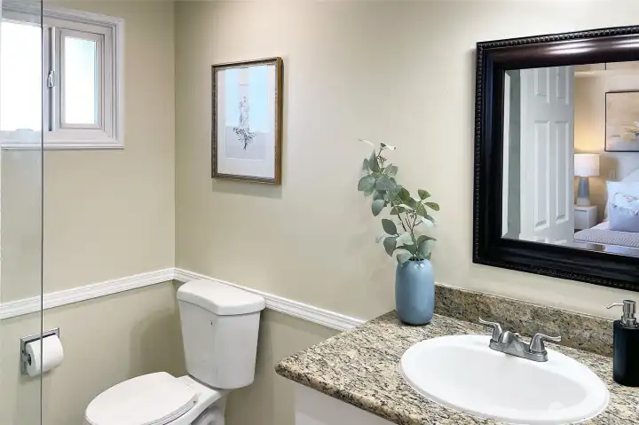 Primary bath with new walk in shower