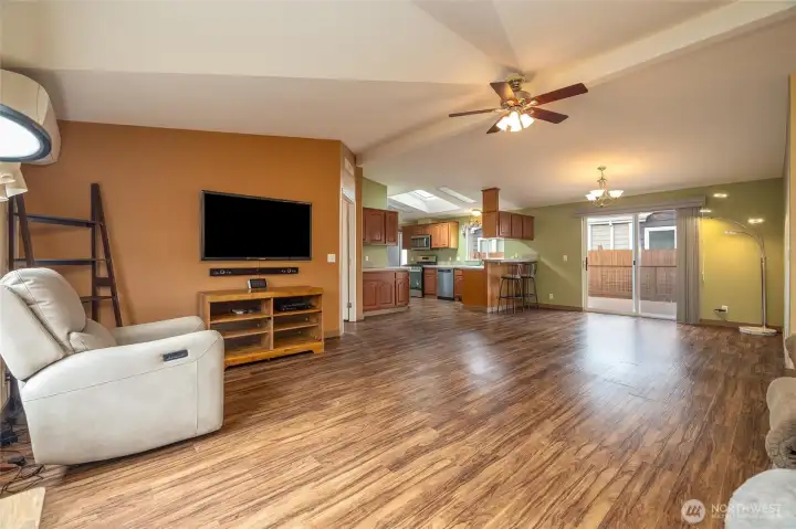 Open concept Living Room & Dining Room