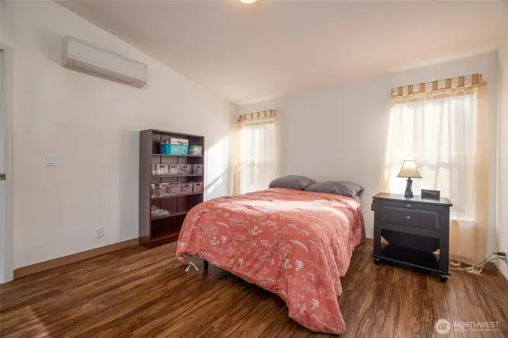 Primary Bedroom - w/ heat pump unit providign A/C