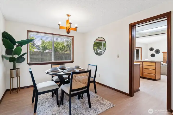 Lovely dedicated dining area.