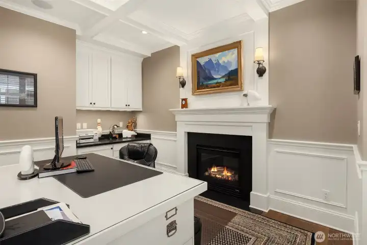 Main Floor office w/fireplace Main Floor office w/fireplace