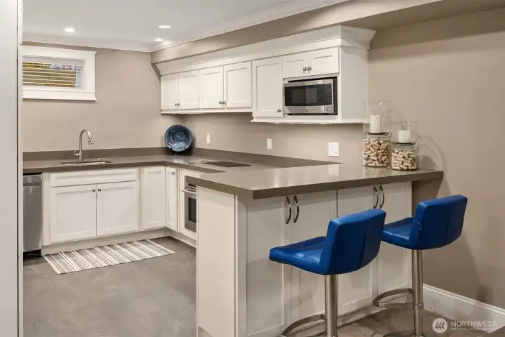 Lower Kitchen for movie nights or guests Lower Kitchen for movie nights or guests