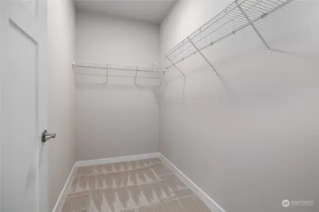 This plan has a spacious walk in closet.