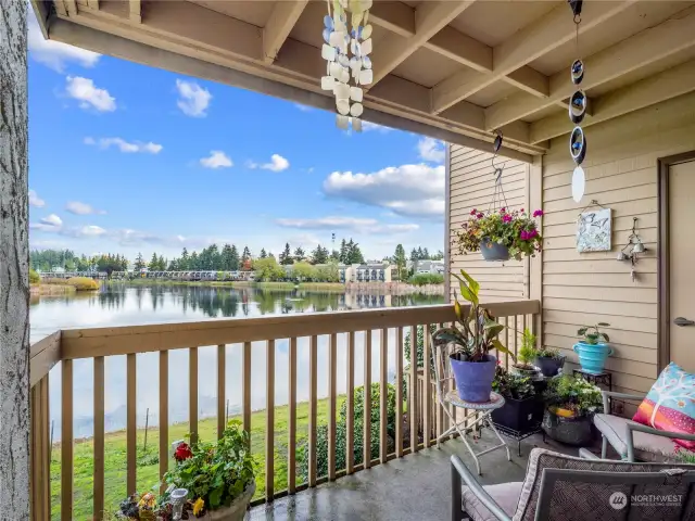 Covered deck for year round enjoyment.