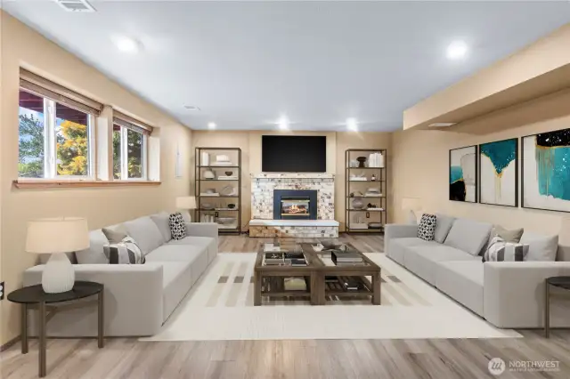 Family Room  Virtual Staging