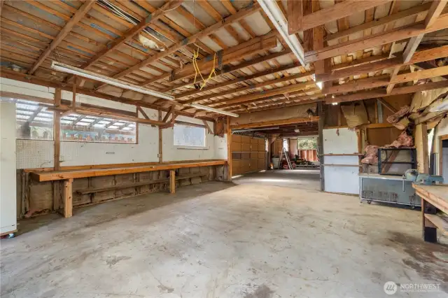 Shop area in garage