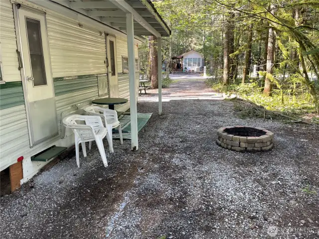 Firepit outside of unit.