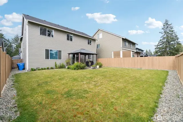 Back yard with patio and gazebo