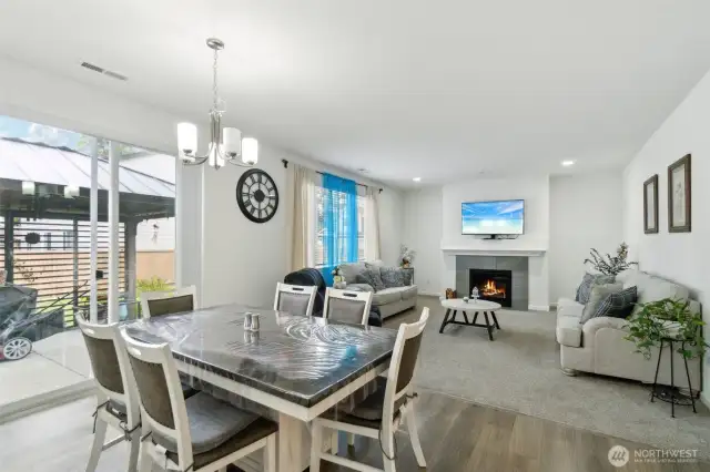 Dining and living room area
