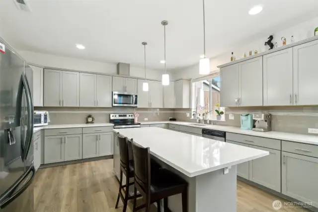 Spacious kitchen with ample cupboard space