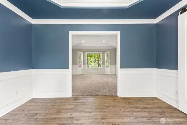 Studio/Flex Space View From French Doors. Pocket Doors Separate Studio From Living Room For Privacy