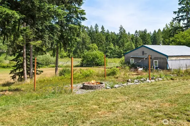 Firepit in back yard