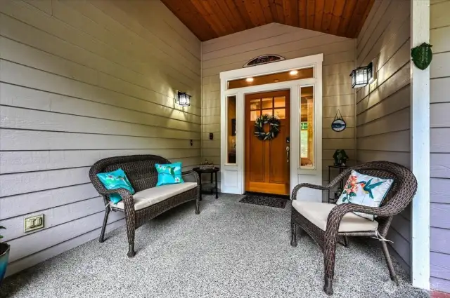 Large covered front entry