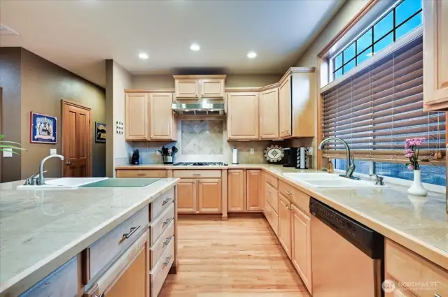 So much counter space and storage for all your kitchen supplies!