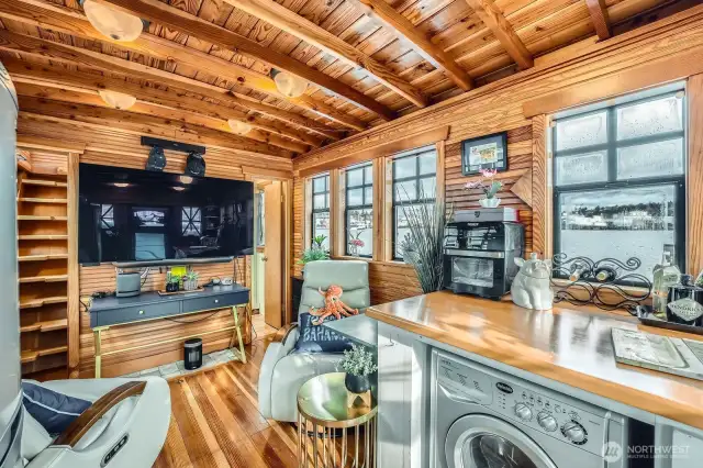 Beautiful woodwork throughout, fully furnished including the dishes, pots and pans. Very high quality appliances and furniture, including a combo washer and dryer.