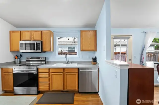 Enjoy a bright, open kitchen that flows effortlessly into the living and dining areas.