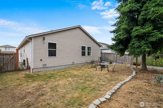 Your own private oasis! The fully fenced backyard is perfect for outdoor fun, gardening, or simply relaxing.