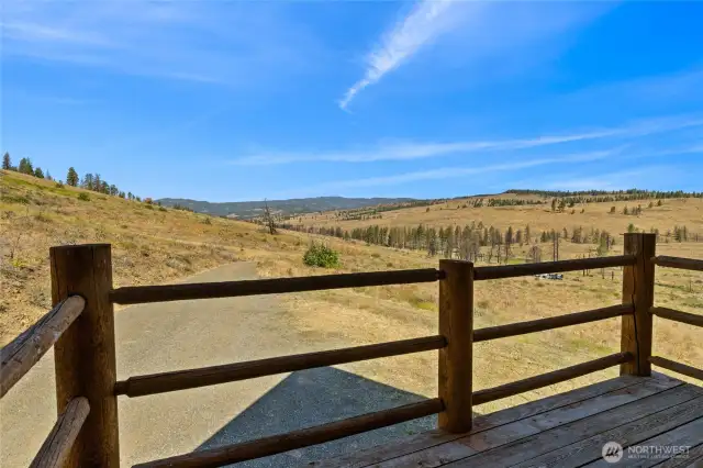 Soak in the view with your morning coffee, with this balcony off the primary bedroom