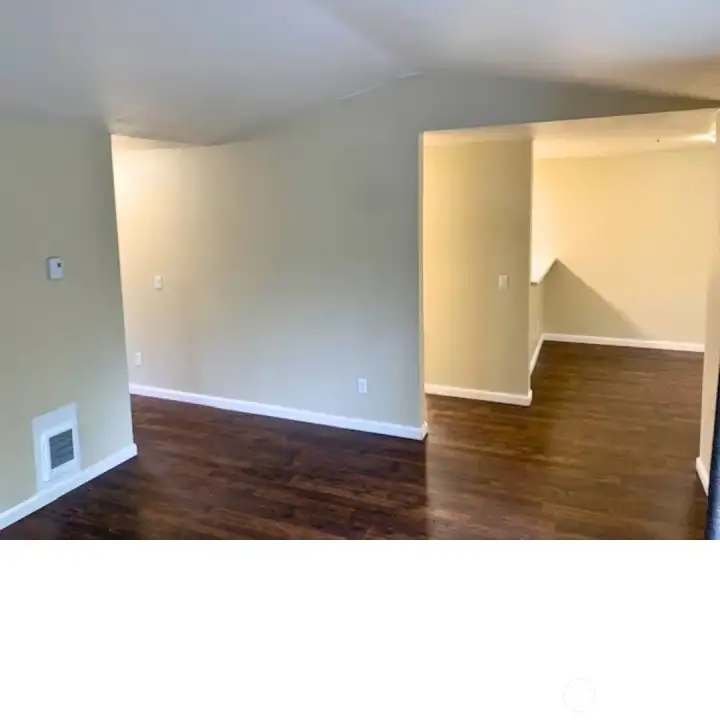 Living room to dining room view.