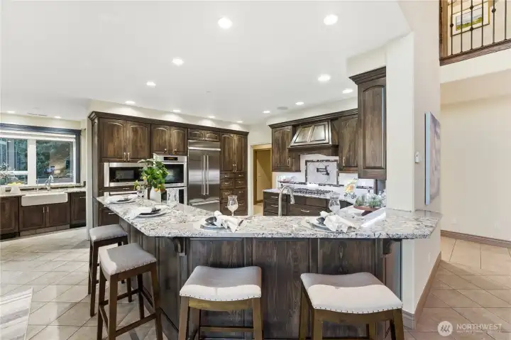 Additional kitchen perspective with a clear view into the scullery beyond