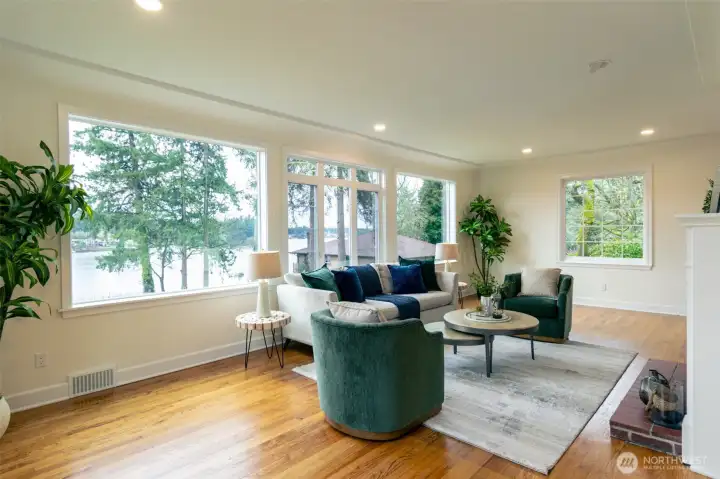 Lets the views and sunshine in, this home is flooded with light.