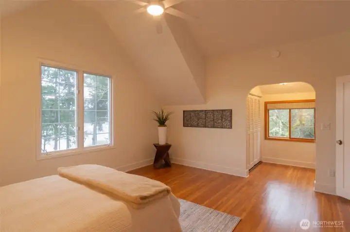 Two cedar closets, custom built-ins and oak hardwoods.
